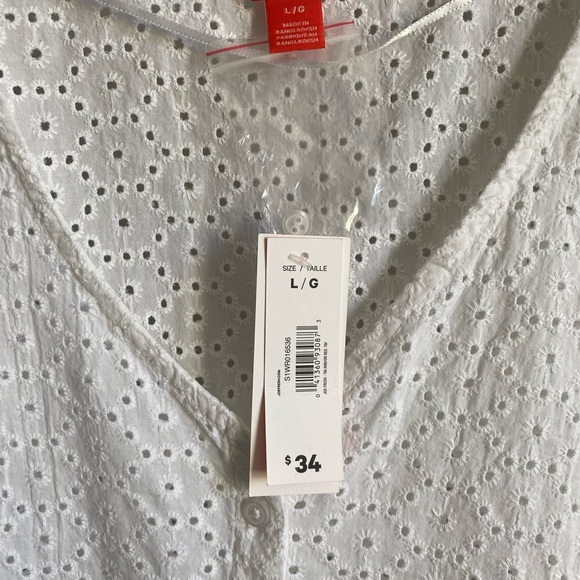 NWT Eyelet peplum blouse - Picture 3 of 5